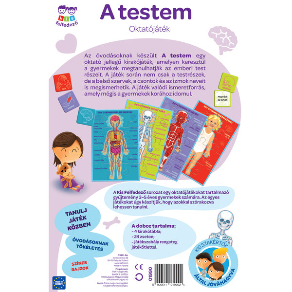 Kis felfedező oktató társas - A testem