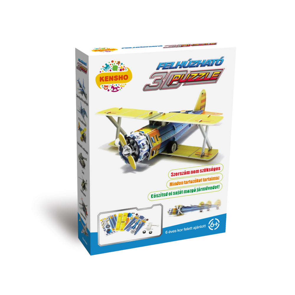 Felhúzható 3D Puzzle - Kétfedelű Vadászgép