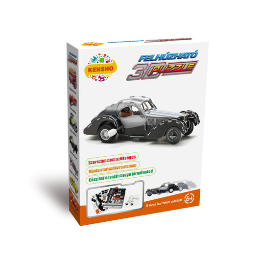 Felhúzható 3D Puzzle - Szürke Oldtimer