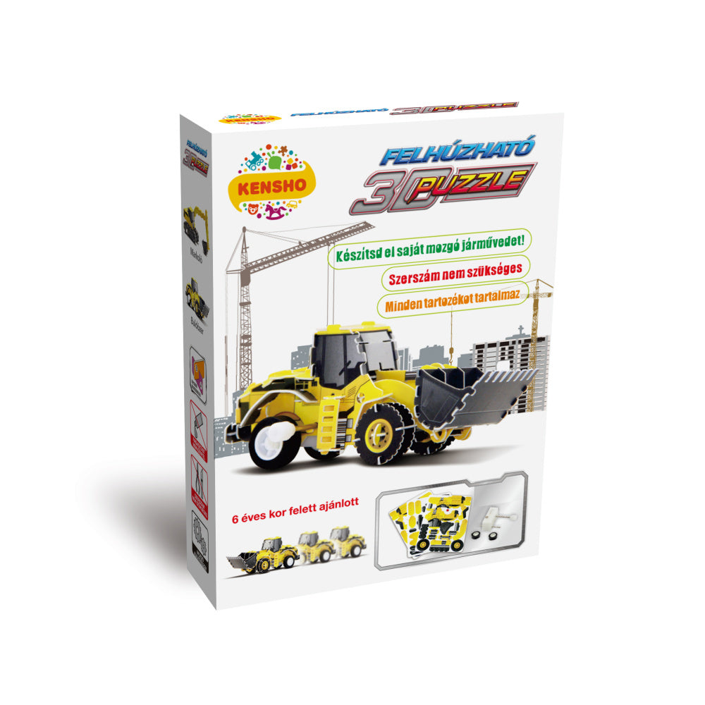Felhúzható 3D Puzzle - Buldózer